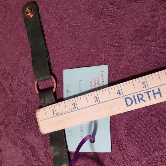 NEW! Handmade Genuine Leather Copper Karma Circle Bracelet Green - Picture 5 of 8